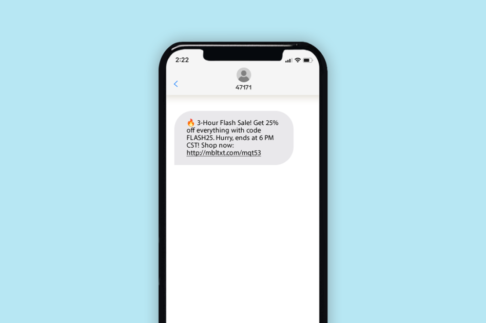 Flash Sale SMS Example