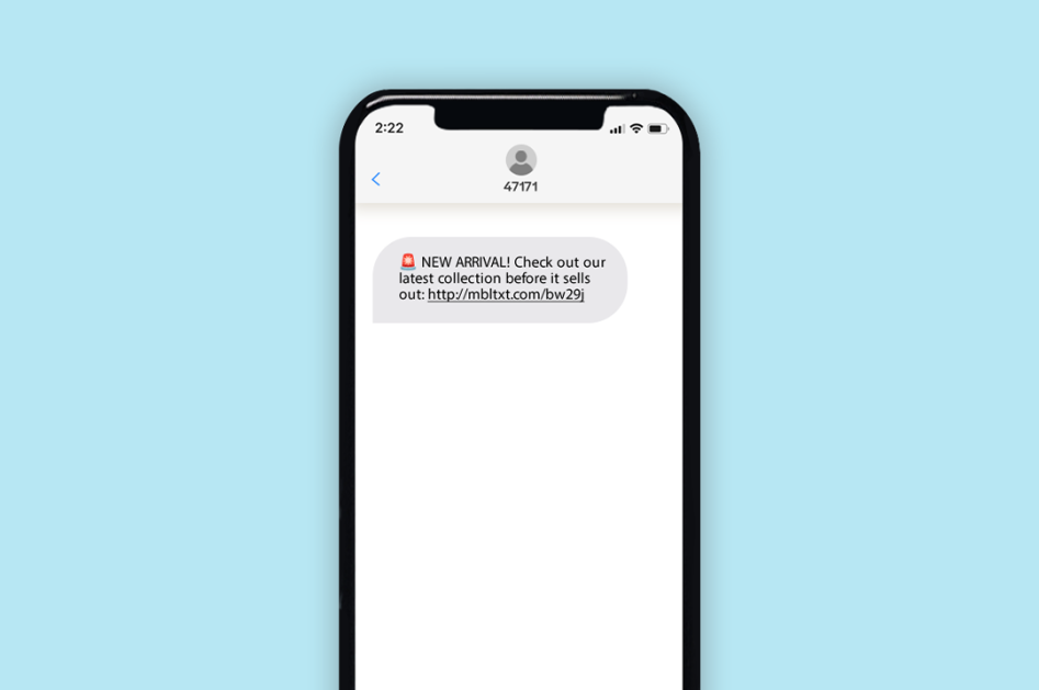 Example Of SMS Arrival Text Notification