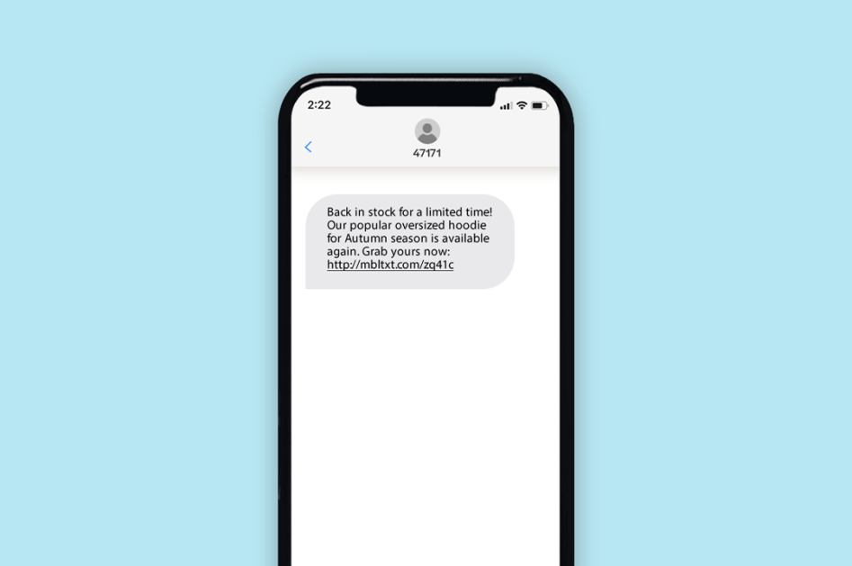 Inventory Update SMS Example
