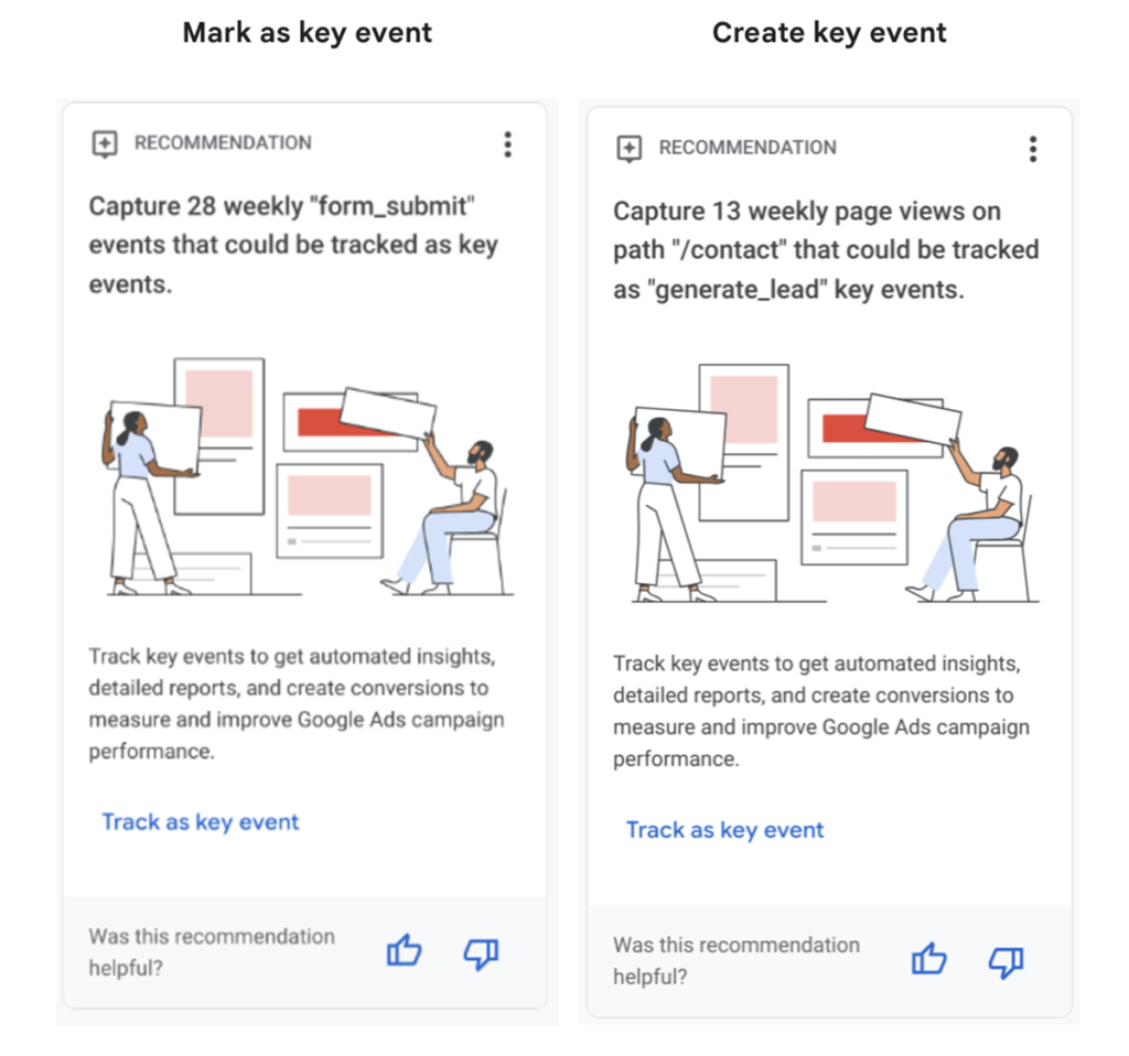 google merchant analytics key events